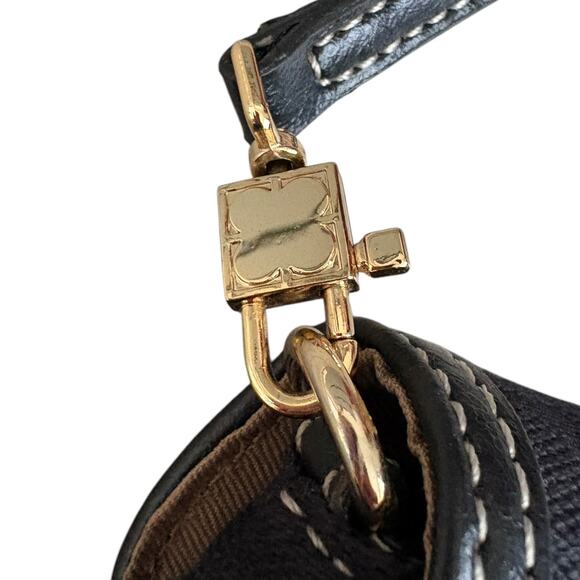 Y2K It Girl Logo All Over Print Micro Mini Shoulder Party Club Bag Denim Black - Picture 4 of 7